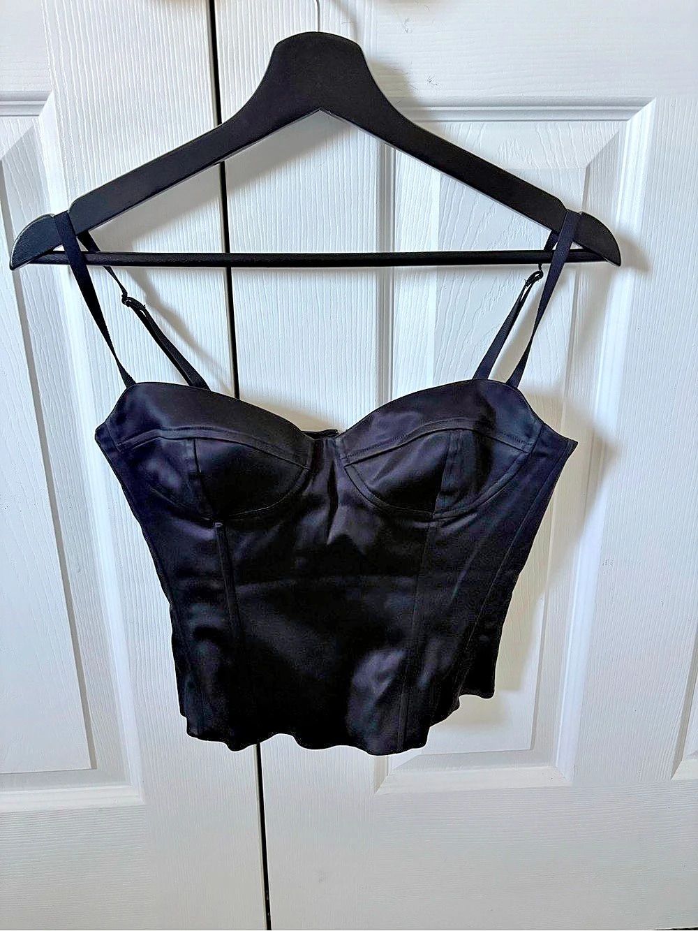 Wilfred Shine Bustier Camisole in Black Size Small